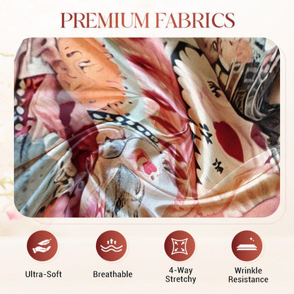💜 LAST DAY PROMOTION - 50%OFF 💜Women's Printed Top & Wide Leg Pants 2-Piece Set