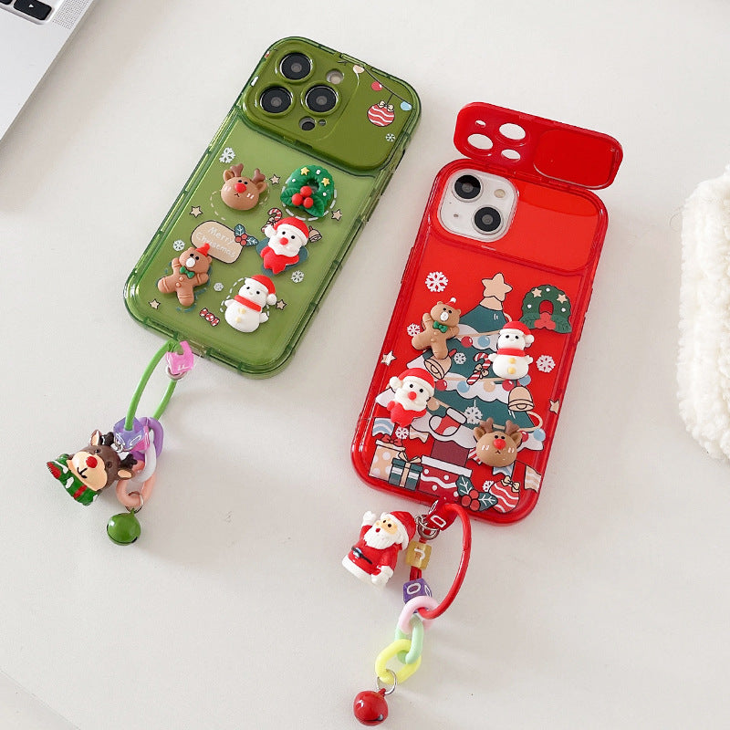 🎄Christmas Hot Sale 49% OFF🔥Christmas Tree Pendant Flip Mirror Case Cover For iPhone🎅