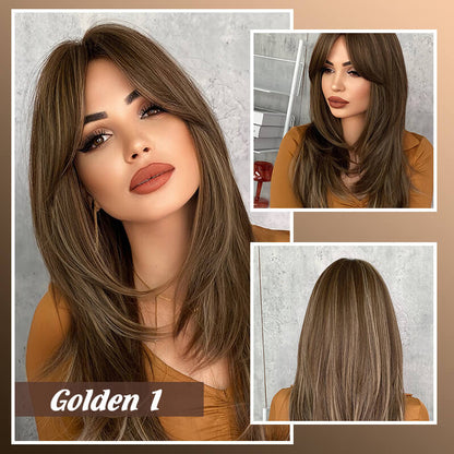 💕Layered Pony lange Perücke💥