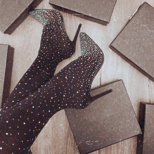 💥Hot Sales - 50% OFF✨Women’s Sparkly Faux Diamonds Over-the-Knee Boots👠