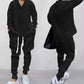 💥Heute angekommen – 50%💥 2-teiliges Herren-Set aus Baggy-Sweatshirt mit V-Ausschnitt und Jogginghose