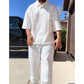 Men’s Casual Solid Color 2-Piece Set