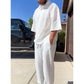 Men’s Casual Solid Color 2-Piece Set