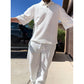 Men’s Casual Solid Color 2-Piece Set