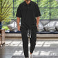 Men’s Casual Solid Color 2-Piece Set