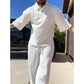 Men’s Casual Solid Color 2-Piece Set