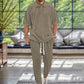 Men’s Casual Solid Color 2-Piece Set