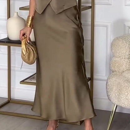 🌸New Arrival 50%OFF💖 Women's Elegant Sleeveless Top and Skirt Set