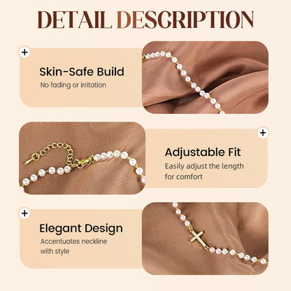 💥BUY 2 discount 20%💥Women’s Elegant Cross Synthetic Pearl Necklace
