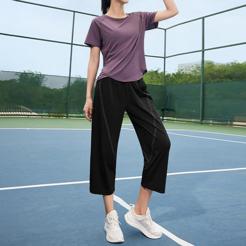 Outdoor Quick-Dry Top & Capri Pants Set