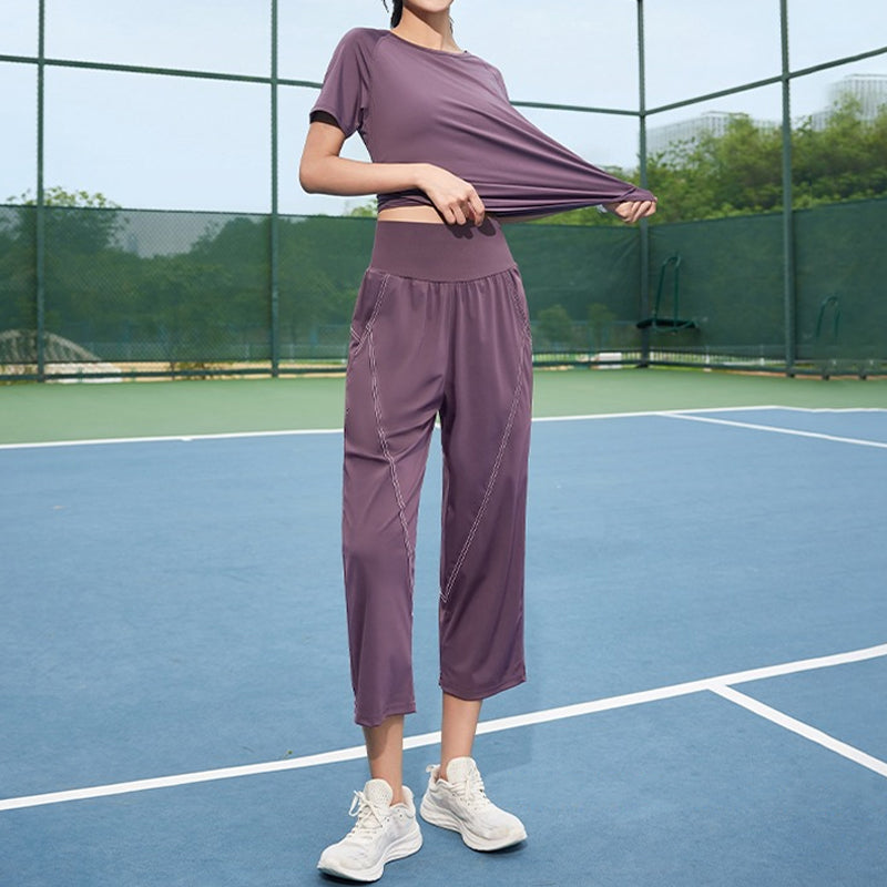 Outdoor Quick-Dry Top & Capri Pants Set