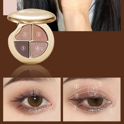 🔥New release in 2025🔥Hot Sale 50% OFF✨🔥4-Color Highly Pigmented Long-Lasting Eyeshadow Palette