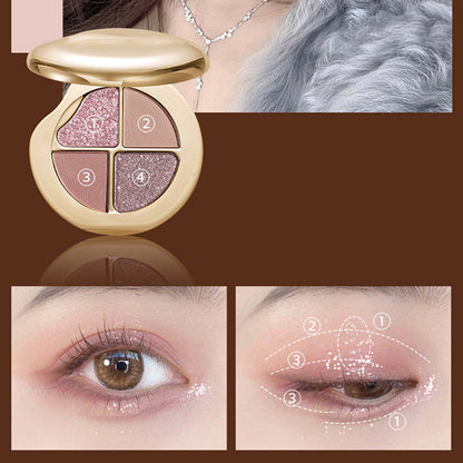 🔥New release in 2025🔥Hot Sale 50% OFF✨🔥4-Color Highly Pigmented Long-Lasting Eyeshadow Palette