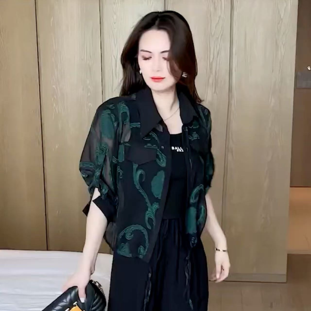 Women's Floral Chiffon Shirt