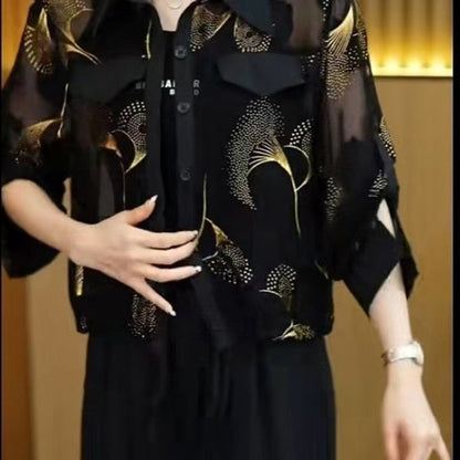 Women's Floral Chiffon Shirt
