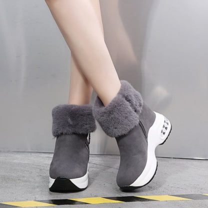 Women’s Thick-Sole Lined Ankle Boots: Warm, Elevated & Walk-all-Day Comfy